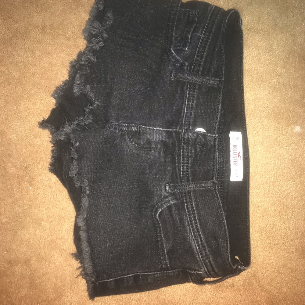 Hollister black jean shorts